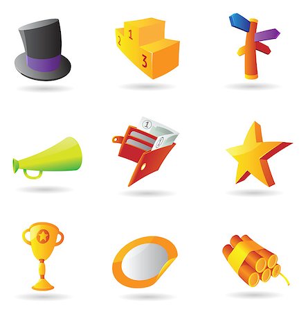 Icons for business metaphor.  Vector illustration. Stock Photo - Budget Royalty-Free & Subscription, Code: 400-07575298