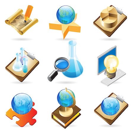 Concept icons for science. Illustrations for document, article or website. Vector illustration. Stock Photo - Budget Royalty-Free & Subscription, Code: 400-07575323