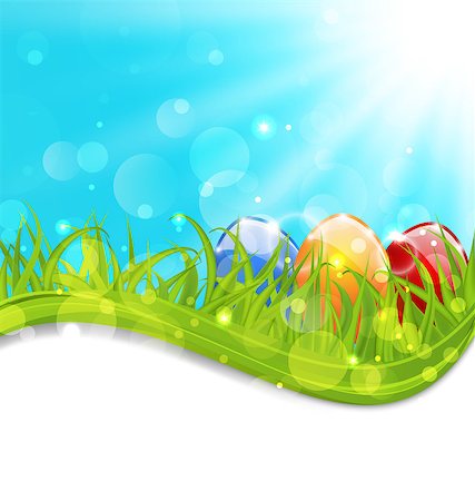 smeagorl (artist) - Illustration april card with Easter set colorful eggs  - vector Fotografie stock - Microstock e Abbonamento, Codice: 400-07575493
