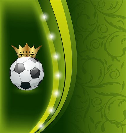 Illustration football card with ball and crown - vector Photographie de stock - Aubaine LD & Abonnement, Code: 400-07575501