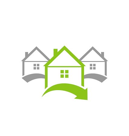 eco friendly home - Illustration ecological concept icon renewable green houses - vector Photographie de stock - Aubaine LD & Abonnement, Code: 400-07575510