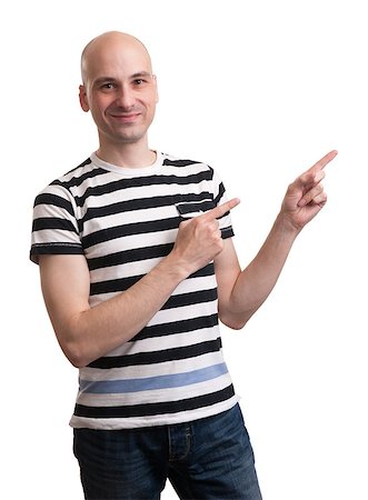 simsearch:400-06477858,k - young man pointing towards something interesting. Isolated Stock Photo - Budget Royalty-Free & Subscription, Code: 400-07575789