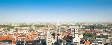 simsearch:400-05142359,k - A panoramic image of Munich in Bavaria Germany Stockbilder - Microstock & Abonnement, Bildnummer: 400-07577442