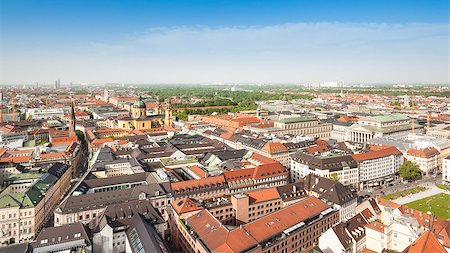 simsearch:400-05142359,k - A panoramic image of Munich in Bavaria Germany Stockbilder - Microstock & Abonnement, Bildnummer: 400-07577443