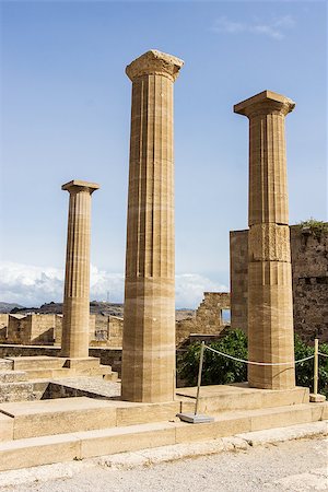 Lindos' Acropolis on the island of Rhodes Stock Photo - Budget Royalty-Free & Subscription, Code: 400-07578094