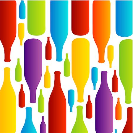 shawlinmohd (artist) - Background with colorful bottles Fotografie stock - Microstock e Abbonamento, Codice: 400-07578172