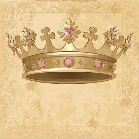 drawing of a diamond - Beautiful Royal crown background Stock Photo - Budget Royalty-Free & Subscription, Code: 400-07578333