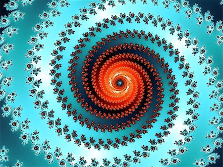 Digital computer graphic - rendering. Colorful fractal background with spiral for design Stock Photo - Budget Royalty-Free & Subscription, Code: 400-07578516