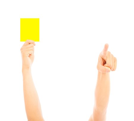 simsearch:400-05358699,k - Hand of referee with yellow card to warn Photographie de stock - Aubaine LD & Abonnement, Code: 400-07578786