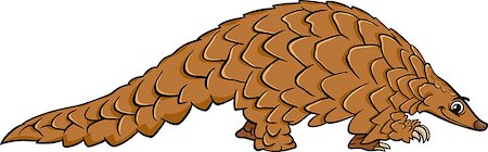 simsearch:400-08919086,k - Cartoon Illustration of Funny Pangolin Animal Stock Photo - Budget Royalty-Free & Subscription, Code: 400-07578826