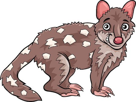 simsearch:400-09121641,k - Cartoon Illustration of Cute Tiger Quoll Animal Foto de stock - Super Valor sin royalties y Suscripción, Código: 400-07578827