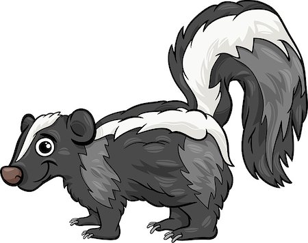 simsearch:400-07485350,k - Cartoon Illustration of Cute Skunk Animal Foto de stock - Super Valor sin royalties y Suscripción, Código: 400-07578833