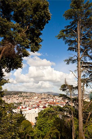 View of Vigo city mountain outskirts from the Castro mount. Vigo, Pontevedra, Galicia, Spain. Fotografie stock - Microstock e Abbonamento, Codice: 400-07579119