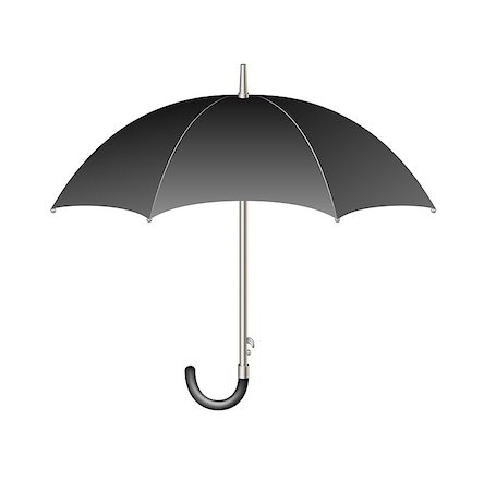 simsearch:400-04921907,k - Umbrella in black design on white background Stock Photo - Budget Royalty-Free & Subscription, Code: 400-07579121