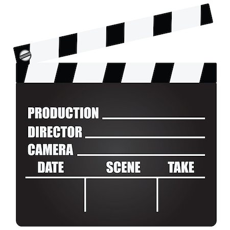 simsearch:400-07794634,k - Clapperboard with an information field for shooting movies. Vector illustration. Foto de stock - Royalty-Free Super Valor e Assinatura, Número: 400-07579516