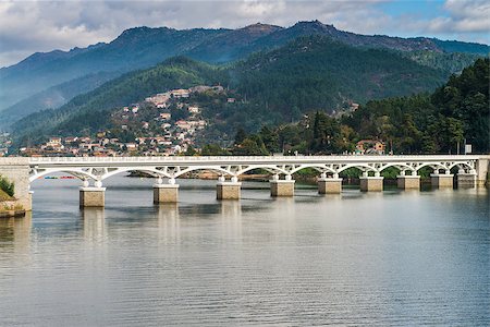 elevated sky - Bridge of Geres national park, north of Portugal Stock Photo - Budget Royalty-Free & Subscription, Code: 400-07570207