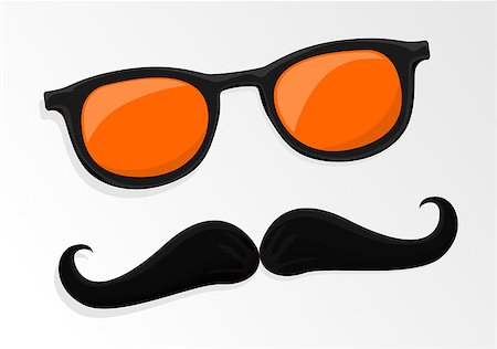 simsearch:400-07615864,k - Hipsters mustache and glasses Photographie de stock - Aubaine LD & Abonnement, Code: 400-07570270