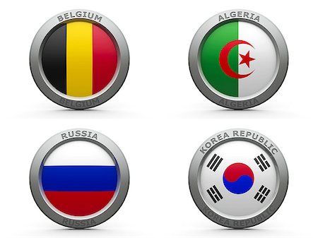 simsearch:400-07414089,k - Emblems - Brazil world cup 2014 group H, three-dimensional rendering Stock Photo - Budget Royalty-Free & Subscription, Code: 400-07570414
