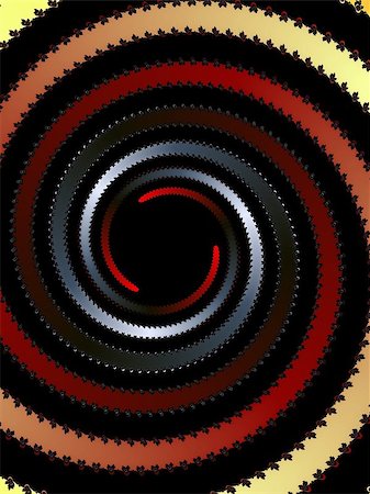 simsearch:400-07656707,k - Digital computer graphic - rendering. Fractal spiral in a bright colors on a black background for design. Stock Photo - Budget Royalty-Free & Subscription, Code: 400-07570501