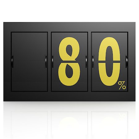 Airport display board 80 percent Stock Photo - Budget Royalty-Free & Subscription, Code: 400-07570704