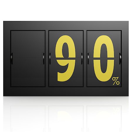 Airport display board 90 percent Stock Photo - Budget Royalty-Free & Subscription, Code: 400-07570706