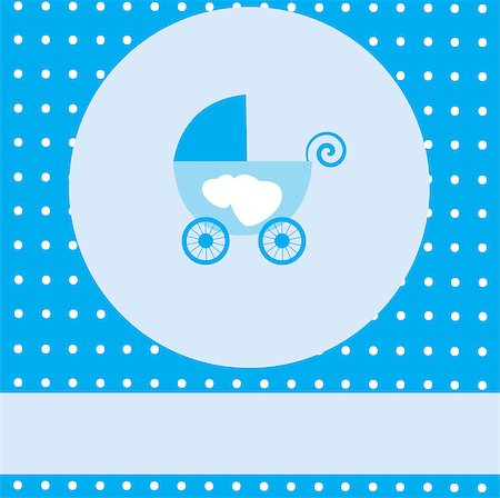 simsearch:400-04115548,k - vector baby shower card with stroller Stock Photo - Budget Royalty-Free & Subscription, Code: 400-07571192