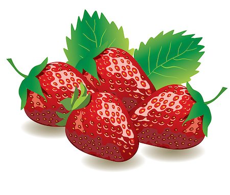 vector strawberries Photographie de stock - Aubaine LD & Abonnement, Code: 400-07571202