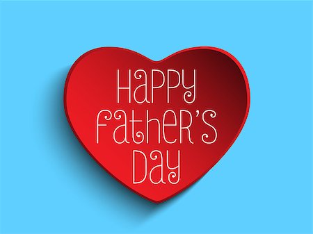 simsearch:400-08779765,k - Vector - Happy Fathers Day Red Heart Background Photographie de stock - Aubaine LD & Abonnement, Code: 400-07571792
