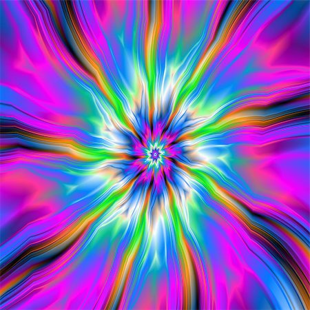 simsearch:400-06067180,k - A digital abstract fractal image with an exploding palette of blue, pink, green, orange and white. Stock Photo - Budget Royalty-Free & Subscription, Code: 400-07572164