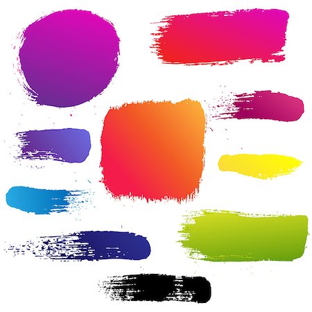 Color Blots Set, Vector Illustration Stock Photo - Budget Royalty-Free & Subscription, Code: 400-07572670