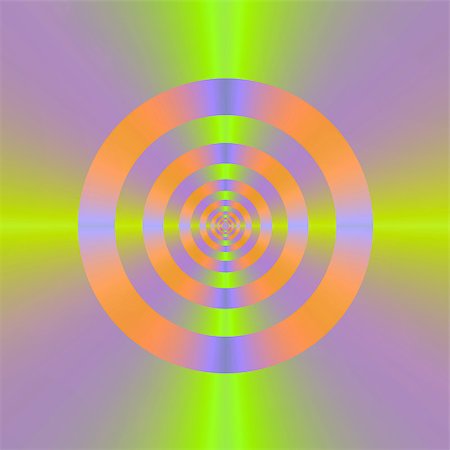 simsearch:400-06067180,k - A digital abstract fractal pattern with a psychedelic cross hair target design in violet,green, blue and orange. Foto de stock - Super Valor sin royalties y Suscripción, Código: 400-07572986
