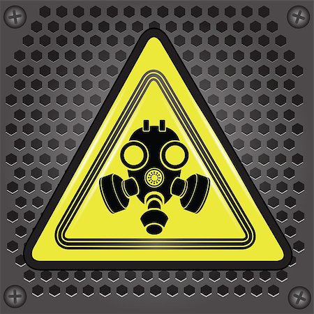 simsearch:400-08077627,k - colorful illustration with yellow gas mask sign for your design Stock Photo - Budget Royalty-Free & Subscription, Code: 400-07573145