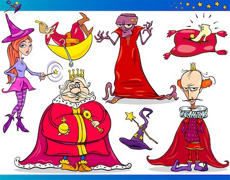 Cartoon Illustrations Set of Fairytale or Fantasy Funny Characters Stock Photo - Budget Royalty-Free & Subscription, Code: 400-07573387