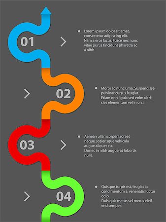 simsearch:400-08613442,k - Simplistic infographic design with 4 options and dark background Photographie de stock - Aubaine LD & Abonnement, Code: 400-07573544