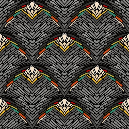 simsearch:400-06858449,k - Abstract seamless retro pattern.Vector illustration. Stock Photo - Budget Royalty-Free & Subscription, Code: 400-07580643