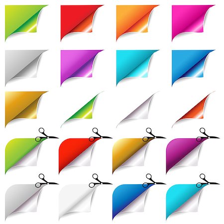 Big Colorful Corners Set, Isolated On White Background, Vector Illustration Foto de stock - Royalty-Free Super Valor e Assinatura, Número: 400-07614606