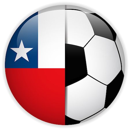 simsearch:400-07312110,k - Vector - Chile Flag with Soccer Ball Background Stockbilder - Microstock & Abonnement, Bildnummer: 400-07614917