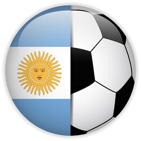 simsearch:400-07338591,k - Vector - Argentina Flag with Soccer Ball Background Fotografie stock - Microstock e Abbonamento, Codice: 400-07614911