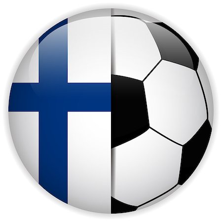 simsearch:400-07312110,k - Vector - Finland Flag with Soccer Ball Background Stockbilder - Microstock & Abonnement, Bildnummer: 400-07614924