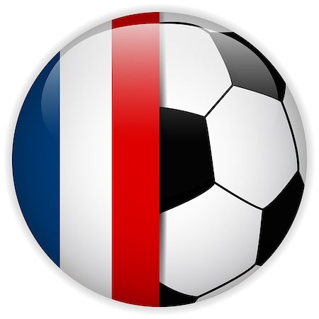 simsearch:400-07312110,k - Vector - France Flag with Soccer Ball Background Stockbilder - Microstock & Abonnement, Bildnummer: 400-07614925