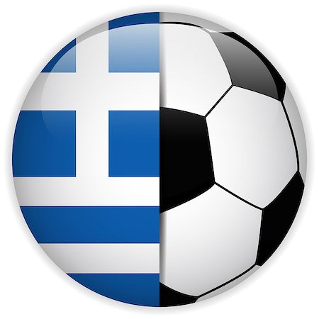 simsearch:400-07546642,k - Vector - Greece Flag with Soccer Ball Background Stockbilder - Microstock & Abonnement, Bildnummer: 400-07614927