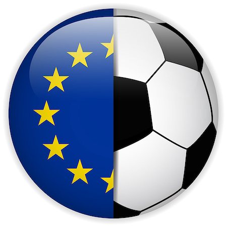 simsearch:400-07290547,k - Vector - Europe Flag with Soccer Ball Background Stockbilder - Microstock & Abonnement, Bildnummer: 400-07614923