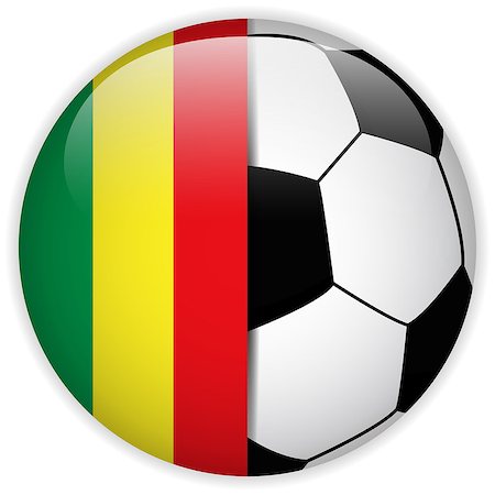simsearch:400-07290547,k - Vector - Mali Flag with Soccer Ball Background Stockbilder - Microstock & Abonnement, Bildnummer: 400-07614934