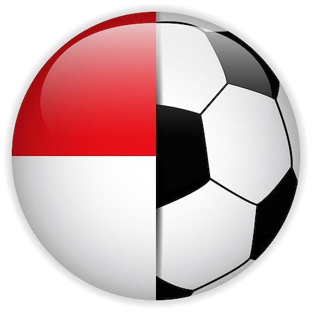 simsearch:400-05163820,k - Vector - Monaco Flag with Soccer Ball Background Stock Photo - Budget Royalty-Free & Subscription, Code: 400-07614935