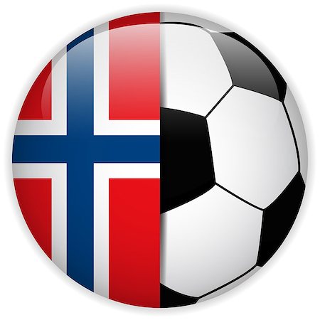 simsearch:400-07546642,k - Vector - Norway Flag with Soccer Ball Background Stockbilder - Microstock & Abonnement, Bildnummer: 400-07614939