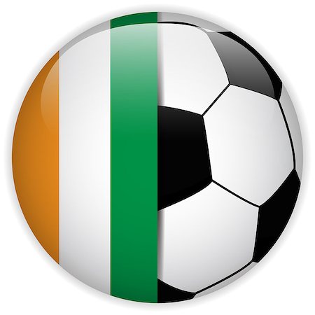 simsearch:400-07546642,k - Vector - Ireland Flag with Soccer Ball Background Stockbilder - Microstock & Abonnement, Bildnummer: 400-07614930