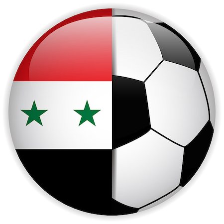 simsearch:400-07546642,k - Vector - Syria Flag with Soccer Ball Background Stockbilder - Microstock & Abonnement, Bildnummer: 400-07614948