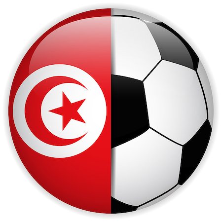 simsearch:400-07546642,k - Vector - Tunisia Flag with Soccer Ball Background Stockbilder - Microstock & Abonnement, Bildnummer: 400-07614950