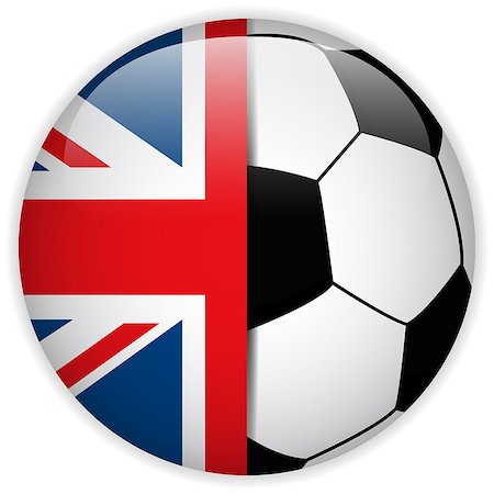 simsearch:400-07338591,k - Vector - UK Flag with Soccer Ball Background Fotografie stock - Microstock e Abbonamento, Codice: 400-07614951