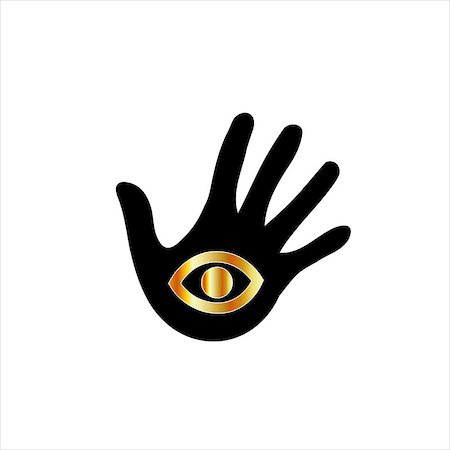 simsearch:400-08528806,k - Logo for psychic or mind reader- Hand with third eye Photographie de stock - Aubaine LD & Abonnement, Code: 400-07615138